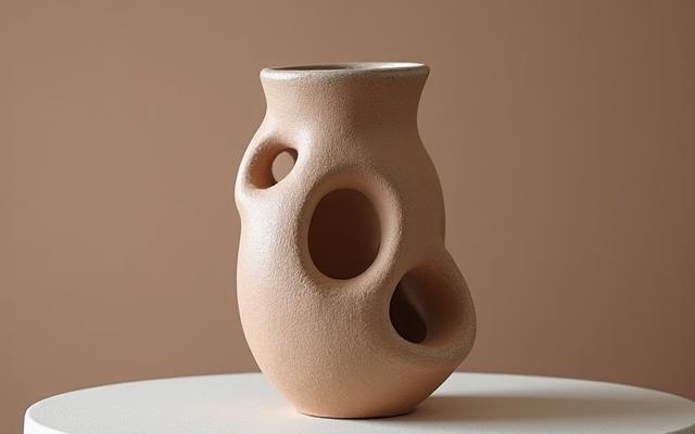 Vaso scultoreo in ceramica